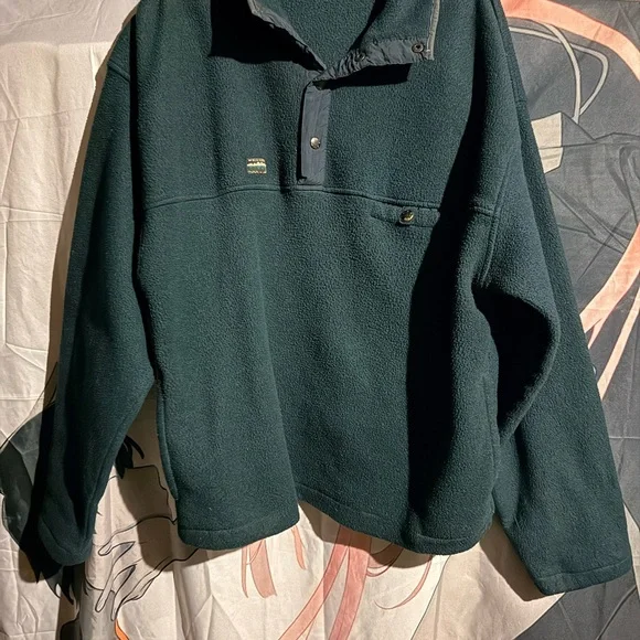 White Sierra Teal Fleece Pullover